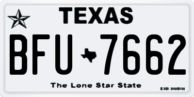 TX license plate BFU7662