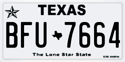 TX license plate BFU7664