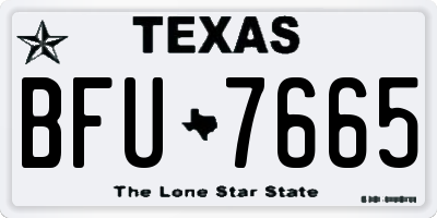 TX license plate BFU7665