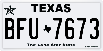TX license plate BFU7673