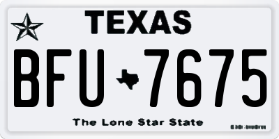 TX license plate BFU7675
