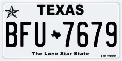 TX license plate BFU7679