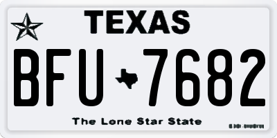 TX license plate BFU7682