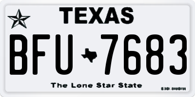 TX license plate BFU7683
