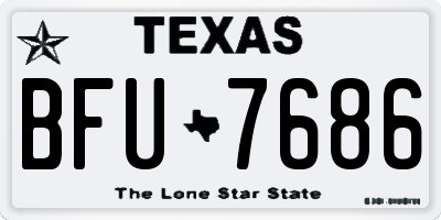 TX license plate BFU7686