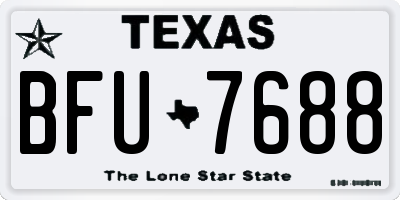 TX license plate BFU7688