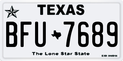 TX license plate BFU7689