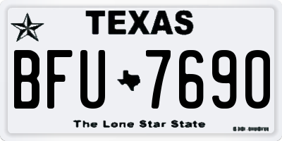 TX license plate BFU7690