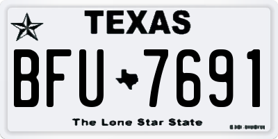 TX license plate BFU7691