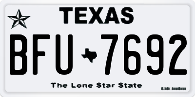 TX license plate BFU7692