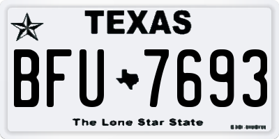 TX license plate BFU7693