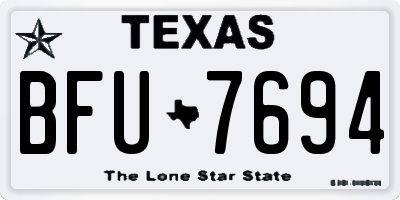 TX license plate BFU7694