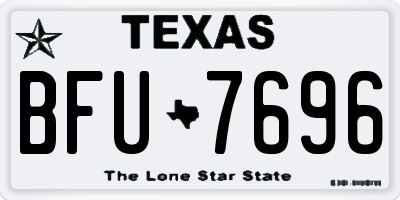 TX license plate BFU7696