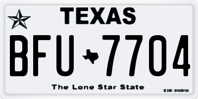 TX license plate BFU7704