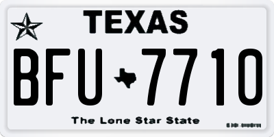 TX license plate BFU7710