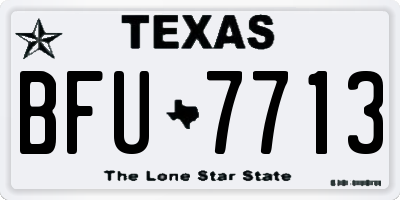 TX license plate BFU7713