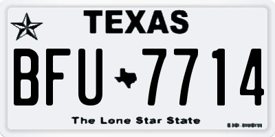 TX license plate BFU7714