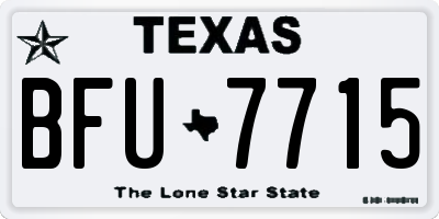 TX license plate BFU7715