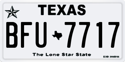 TX license plate BFU7717