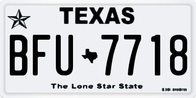 TX license plate BFU7718