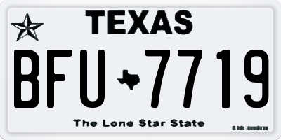 TX license plate BFU7719