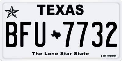 TX license plate BFU7732