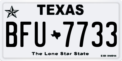 TX license plate BFU7733