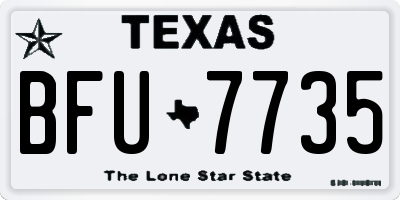 TX license plate BFU7735