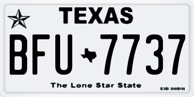 TX license plate BFU7737