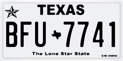 TX license plate BFU7741