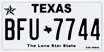 TX license plate BFU7744