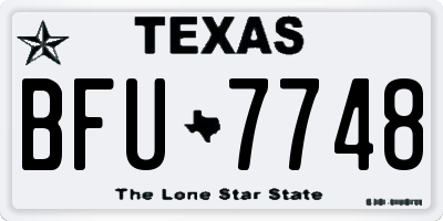 TX license plate BFU7748