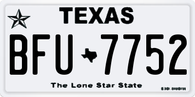 TX license plate BFU7752