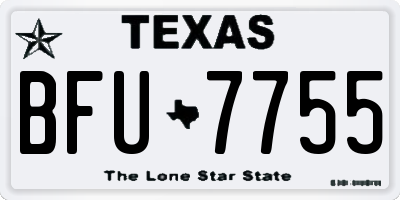 TX license plate BFU7755