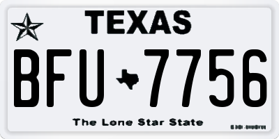 TX license plate BFU7756