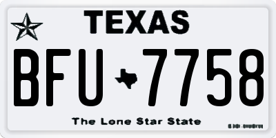 TX license plate BFU7758
