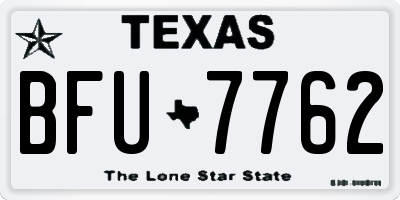 TX license plate BFU7762