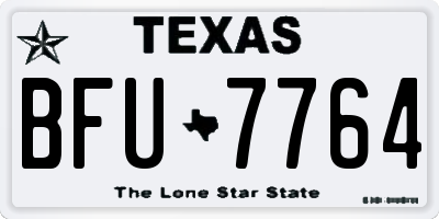 TX license plate BFU7764