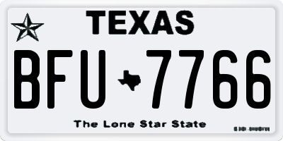 TX license plate BFU7766