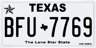 TX license plate BFU7769