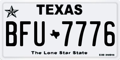 TX license plate BFU7776