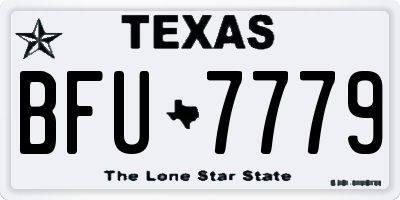 TX license plate BFU7779