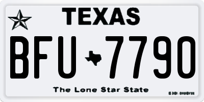 TX license plate BFU7790