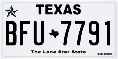 TX license plate BFU7791