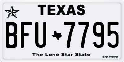 TX license plate BFU7795