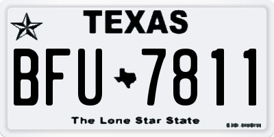 TX license plate BFU7811