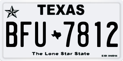 TX license plate BFU7812