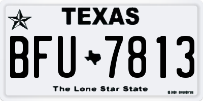 TX license plate BFU7813
