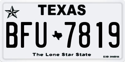 TX license plate BFU7819