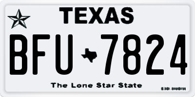 TX license plate BFU7824